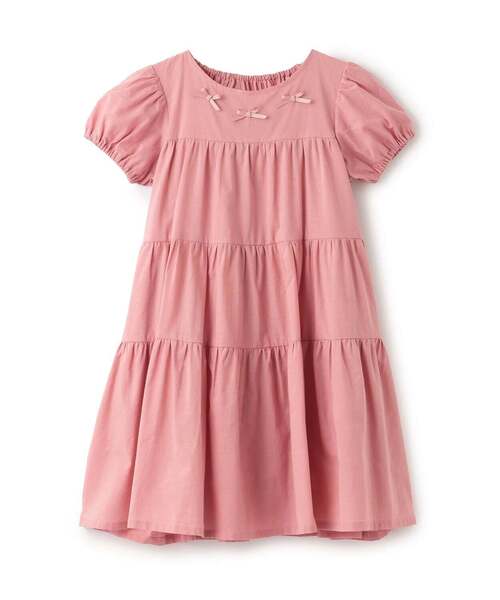 Lycee mine（リセマイン）の「【綿100％】【かるふわ】ティアードワンピース【子供服】【キッズ】【女の子】（ワンピース・キッズ・ブラック/ベビーピンク/アイボリー/ブルー系その他2/ミント/ラベンダー・150cm/120cm/100cm/110cm/140cm/130cm）」の8枚目の写真