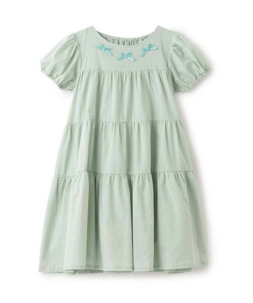 Lycee mine（リセマイン）の「【綿100％】【かるふわ】ティアードワンピース【子供服】【キッズ】【女の子】（ワンピース・キッズ・ブラック/ベビーピンク/アイボリー/ブルー系その他2/ミント/ラベンダー・150cm/120cm/100cm/110cm/140cm/130cm）」の10枚目の写真