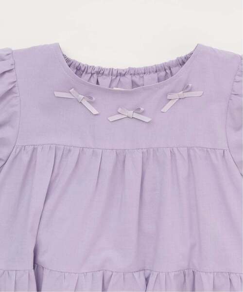 Lycee mine（リセマイン）の「【綿100％】【かるふわ】ティアードワンピース【子供服】【キッズ】【女の子】（ワンピース・キッズ・ブラック/ベビーピンク/アイボリー/ブルー系その他2/ミント/ラベンダー・150cm/120cm/100cm/110cm/140cm/130cm）」の14枚目の写真