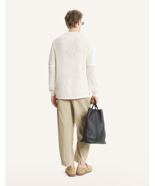 Maison Kitsune(メゾンキツネ)の「OPEN KNIT SHORT SLEEVE CARDIGAN(カーディガン/ボレロ・メンズ・オフホワイト・L/M/S)」の5枚目の写真