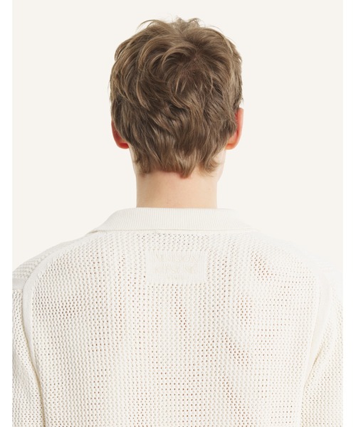 Maison Kitsune(メゾンキツネ)の「OPEN KNIT SHORT SLEEVE CARDIGAN(カーディガン/ボレロ・メンズ・オフホワイト・L/M/S)」の7枚目の写真