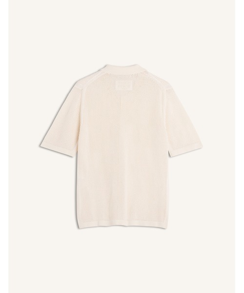 Maison Kitsune(メゾンキツネ)の「OPEN KNIT SHORT SLEEVE CARDIGAN(カーディガン/ボレロ・メンズ・オフホワイト・L/M/S)」の2枚目の写真