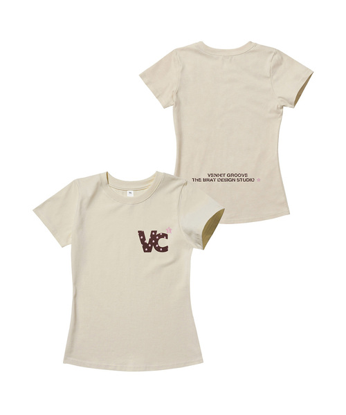 VENHIT（ベンヒット）の「VCシグネチャー刺繍スリム半袖Tシャツ[STAR]（Tシャツ/カットソー・レディース・ホワイト/ネイビー/ブラック/クリーム・SMALL/MEDIUM/LARGE）」の3枚目の写真