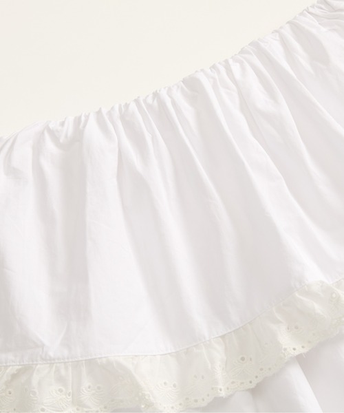 LA POMME petit(ラポミ・プチ)の「Layered Wrap Lace Skirt(スカート・レディース・ホワイト・FREE)」の2枚目の写真