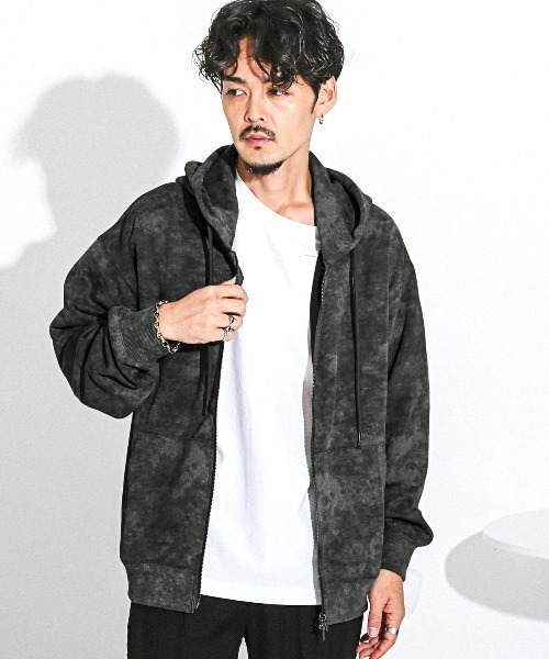 LUXSTYLE(ラグスタイル)の「ポンチケミカルジップパーカー(パーカー・メンズ・ブラウン/チャコール/ブラック・M/L)」の4枚目の写真