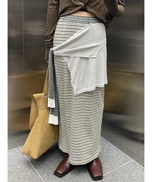 BORDER LAYERED SKIRT