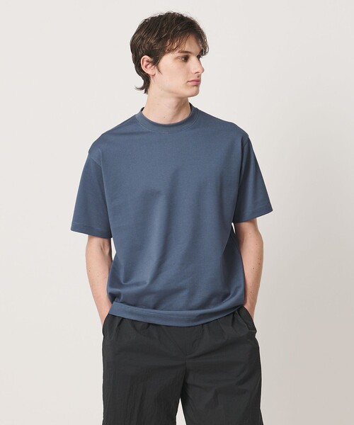 UNITED ARROWS（ユナイテッドアローズ）の「タック ジャージ Tシャツ（Tシャツ/カットソー・メンズ・ブラック/コバルトブルー/ホワイト・M/L/S/XL）」の4枚目の写真