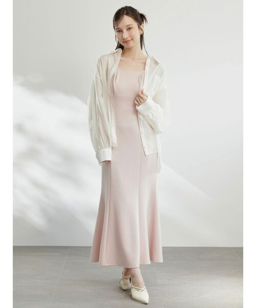 dazzlin（ダズリン）の「バックリボンカットキャミワンピース（ワンピース・レディース・ブラウン/ピンク/アイボリー・MEDIUM/SMALL）」の7枚目の写真