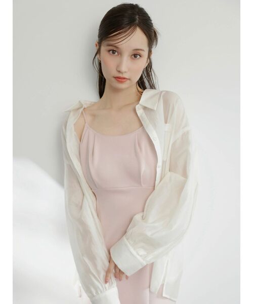 dazzlin（ダズリン）の「バックリボンカットキャミワンピース（ワンピース・レディース・ブラウン/ピンク/アイボリー・MEDIUM/SMALL）」の8枚目の写真
