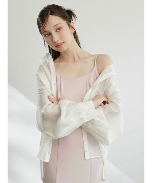 dazzlin（ダズリン）の「バックリボンカットキャミワンピース（ワンピース・レディース・ブラウン/ピンク/アイボリー・MEDIUM/SMALL）」の9枚目の写真