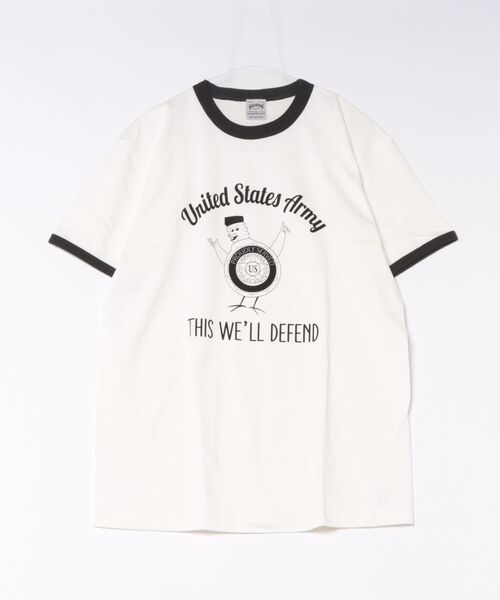 HOUSTON(ヒューストン)の「HOUSTON リンガーTシャツ(U.S.ARMY)(Tシャツ/カットソー・メンズ・ホワイト系その他2/グレー系その他/ホワイト系その他・XX-LARGE/X-LARGE/LARGE/MEDIUM)」の8枚目の写真