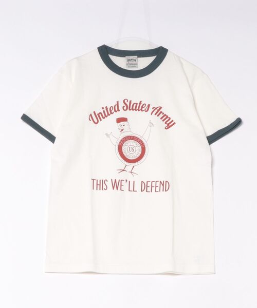 HOUSTON(ヒューストン)の「HOUSTON リンガーTシャツ(U.S.ARMY)(Tシャツ/カットソー・メンズ・ホワイト系その他2/グレー系その他/ホワイト系その他・XX-LARGE/X-LARGE/LARGE/MEDIUM)」の9枚目の写真