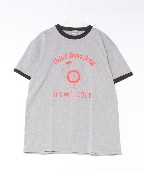 HOUSTON(ヒューストン)の「HOUSTON リンガーTシャツ(U.S.ARMY)(Tシャツ/カットソー・メンズ・ホワイト系その他2/グレー系その他/ホワイト系その他・XX-LARGE/X-LARGE/LARGE/MEDIUM)」の10枚目の写真