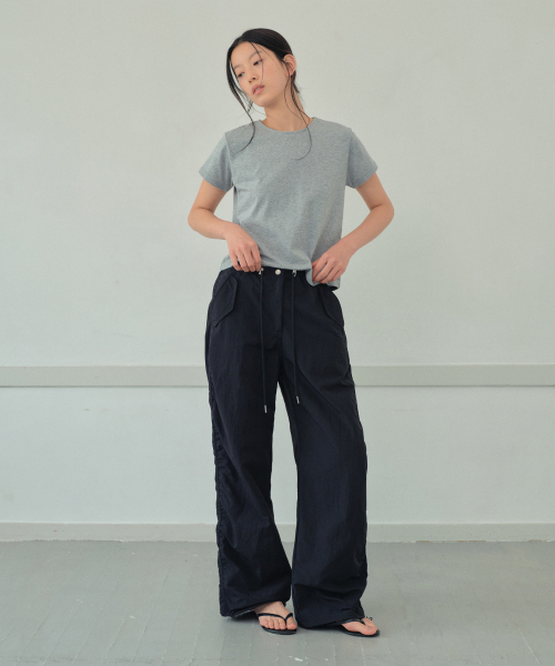 WEDNESDAYOASISFORWOMEN（ウェンズデー オアシス フォー ウーマン）の「ストッパーシェアリングナイロンパンツ_BLACK(WB6PT26)（その他パンツ・レディース・ブラック・FREE）」の3枚目の写真