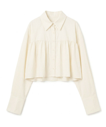 MO Shirring Layered Blouse - Ivory