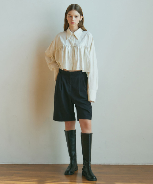 MOIREMOA(モアレモア)の「MO Shirring Layered Blouse - Ivory(シャツ/ブラウス・レディース・その他・FREE)」の6枚目の写真