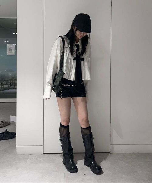 MOIREMOA(モアレモア)の「MO Shirring Layered Blouse - Ivory(シャツ/ブラウス・レディース・その他・FREE)」の7枚目の写真