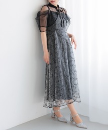 【haremode】ボレロ付き2WAYシアーチュールフレアドレス 326286