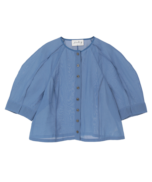 martinique(マルティニーク)の「【l’heritage martinique/レリタージュ マルティニーク】クチュールトップス(シャツ/ブラウス・レディース・ブルー/チャコールグレー/オフホワイト・FREE)」の3枚目の写真