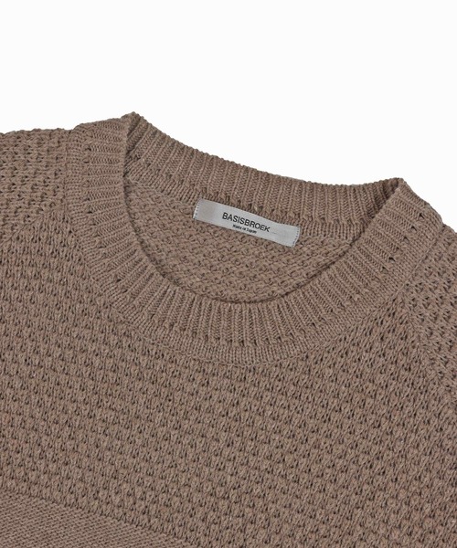 BASISBROEK(バシスブルック)の「FERAGEN(ニット/セーター・メンズ・サンドベージュ/チャコール・2/1)」の9枚目の写真