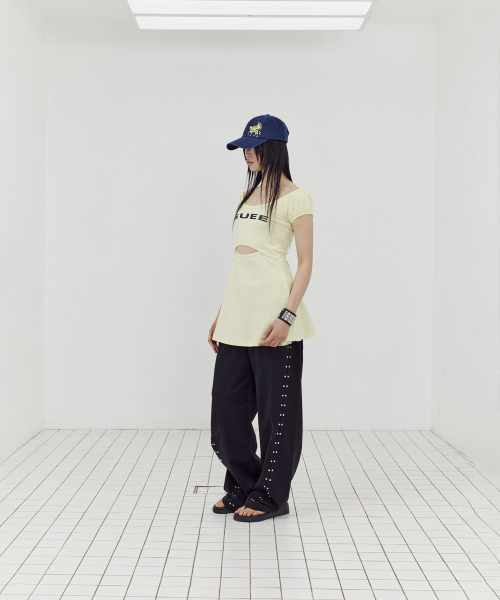 SETUP-EXE(セットアップイーエックスイー)の「LOGO SLIT OPS / YELLOW(ワンピース・レディース・その他・OS)」の10枚目の写真