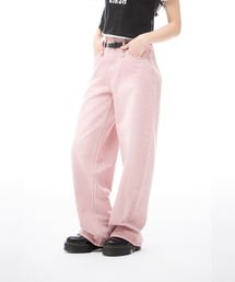 KIRSH（キルシー）の「キルシ サマー ワイドフィット デニムパンツ [ライトピンク]（デニムパンツ）」