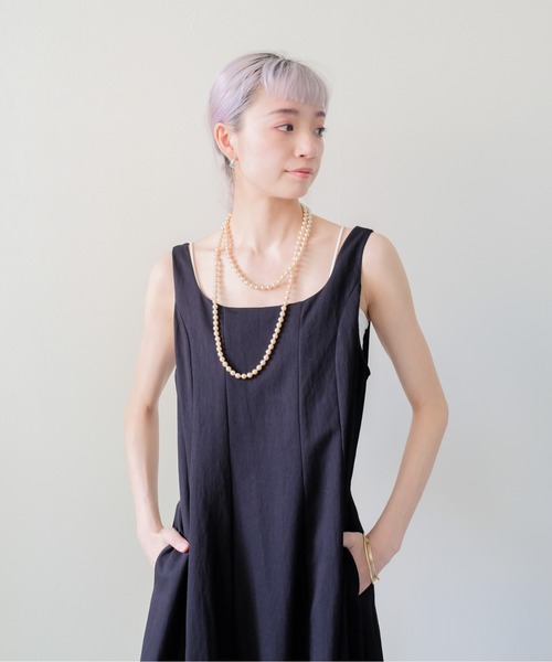 DOLLUPOOPS（ドールアップウップス）の「Panel-Line Flare Long Dress(パネルラインフレアロングワンピース)（ワンピース・レディース・オフホワイト/ブラック・MEDIUM）」の15枚目の写真
