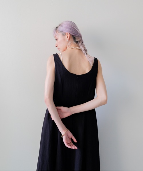 DOLLUPOOPS（ドールアップウップス）の「Panel-Line Flare Long Dress(パネルラインフレアロングワンピース)（ワンピース・レディース・オフホワイト/ブラック・MEDIUM）」の17枚目の写真