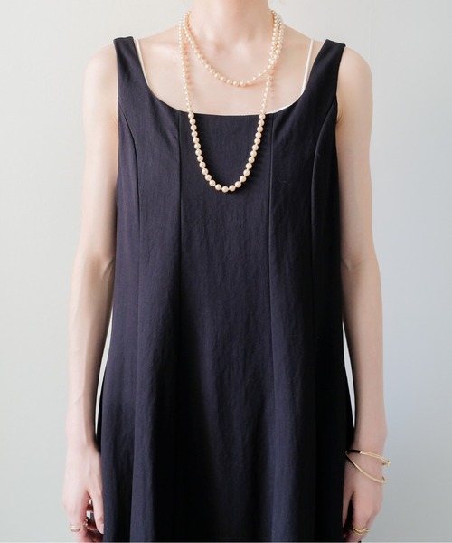 DOLLUPOOPS（ドールアップウップス）の「Panel-Line Flare Long Dress(パネルラインフレアロングワンピース)（ワンピース・レディース・オフホワイト/ブラック・MEDIUM）」の3枚目の写真
