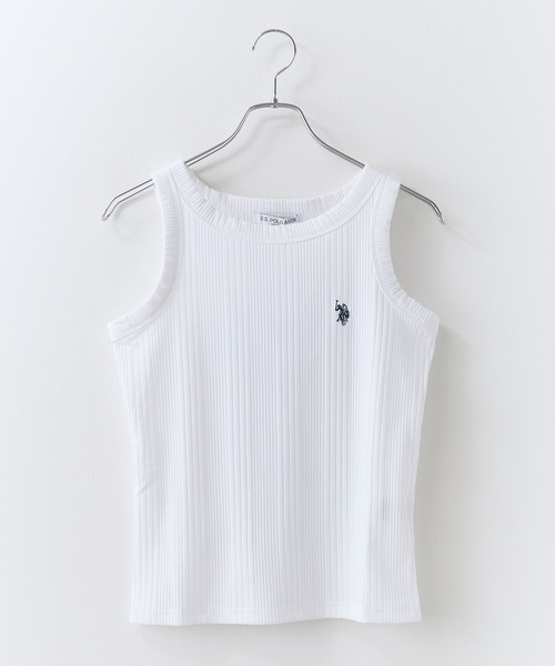 U.S. POLO ASSN.(ユーエスポロアッスン)の「U.S. POLO ASSN./ユーエスポロアッスン リブタンク(タンクトップ・レディース・オフホワイト/ブラック/グレー/ネイビー・M/L/S)」の2枚目の写真