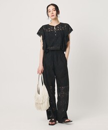 【WEB限定 Wardrobe DAILY MINIMAL】レース 2WAYブラウス ウォッシャブル