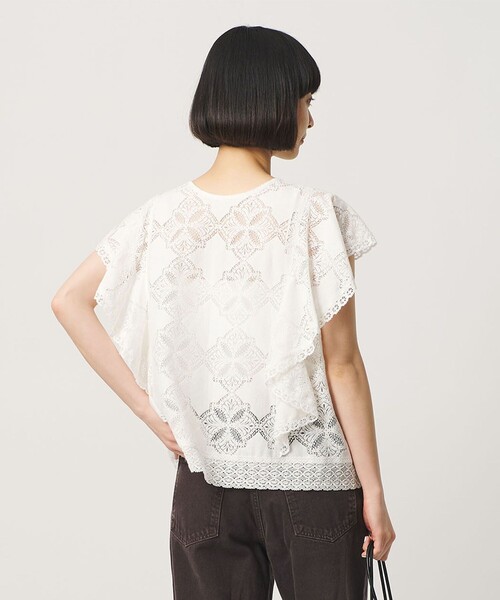 BEAUTY&YOUTH UNITED ARROWS（ビューティーアンドユースユナイテッドアローズ）の「【WEB限定 Wardrobe DAILY MINIMAL】レース 2WAYブラウス ウォッシャブル（シャツ/ブラウス・レディース・オフホワイト/ネイビー/ブラック・FREE）」の21枚目の写真