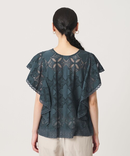 BEAUTY&YOUTH UNITED ARROWS（ビューティーアンドユースユナイテッドアローズ）の「【WEB限定 Wardrobe DAILY MINIMAL】レース 2WAYブラウス ウォッシャブル（シャツ/ブラウス・レディース・オフホワイト/ネイビー/ブラック・FREE）」の11枚目の写真