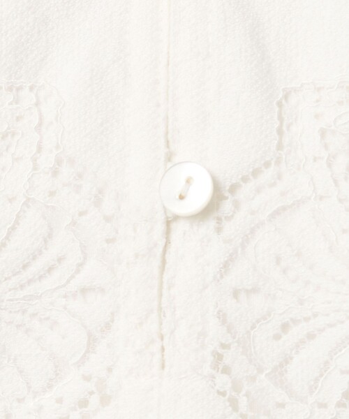 BEAUTY&YOUTH UNITED ARROWS（ビューティーアンドユースユナイテッドアローズ）の「【WEB限定 Wardrobe DAILY MINIMAL】レース 2WAYブラウス ウォッシャブル（シャツ/ブラウス・レディース・オフホワイト/ネイビー/ブラック・FREE）」の5枚目の写真
