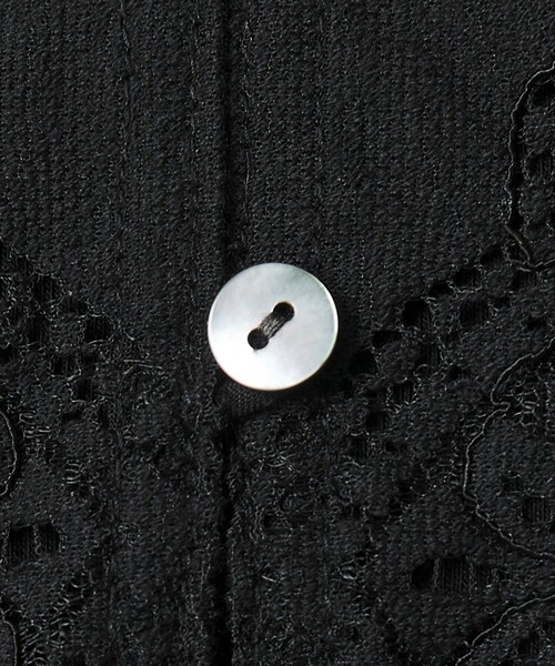 BEAUTY&YOUTH UNITED ARROWS（ビューティーアンドユースユナイテッドアローズ）の「【WEB限定 Wardrobe DAILY MINIMAL】レース 2WAYブラウス ウォッシャブル（シャツ/ブラウス・レディース・オフホワイト/ネイビー/ブラック・FREE）」の6枚目の写真