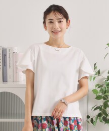 【冷感／遮熱】バックフリルTシャツ