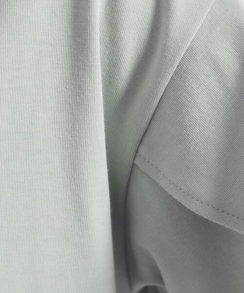 ITS'DEMO(イッツデモ)の「【冷感/遮熱】バックフリルTシャツ(Tシャツ/カットソー・レディース・ブラック/サックスブルー/オフホワイト・00)」の6枚目の写真