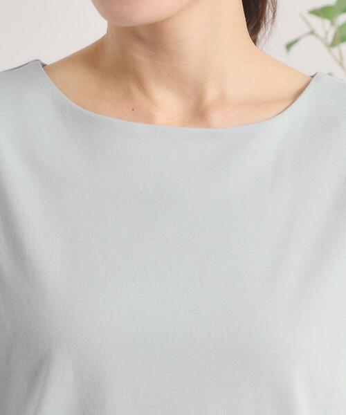 ITS'DEMO(イッツデモ)の「【冷感/遮熱】バックフリルTシャツ(Tシャツ/カットソー・レディース・ブラック/サックスブルー/オフホワイト・00)」の10枚目の写真