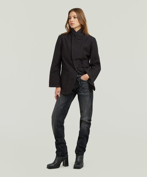 G-STAR（ジースター）の「Relaxed Utility Blazer/ガーメントウォッシュユーティリティーブレザー（テーラードジャケット・レディース・ダークブラック・SMALL/MEDIUM）」の6枚目の写真