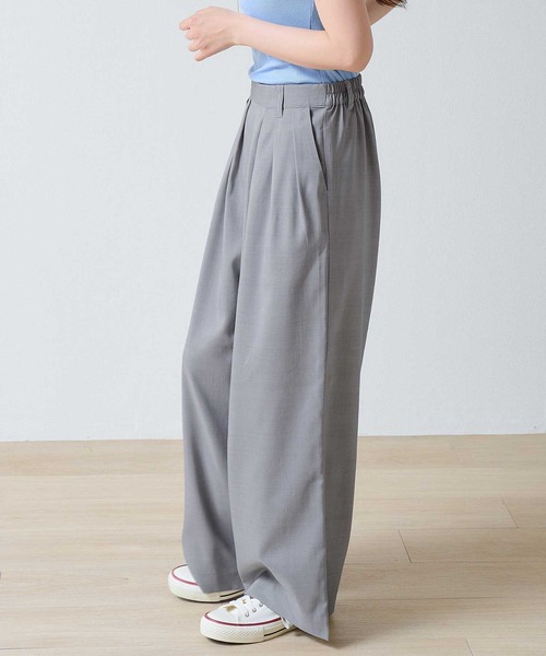 laulea(ラウレア)の「麻調合繊 4本タック ワイドパンツ(その他パンツ・レディース・ダークグレー/グレー/ダークブラウン/ブラック・M)」の20枚目の写真