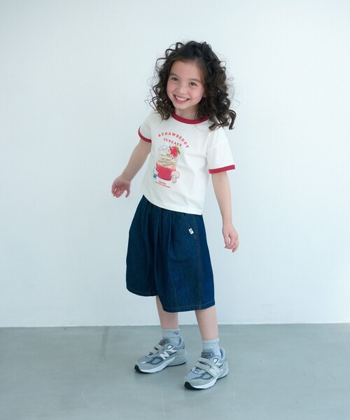 green label relaxing（グリーンレーベルリラクシング）の「デニム バルーン ハーフ パンツ / キッズ 100cm-160cm（デニムパンツ・キッズ・ネイビー/コバルトブルー・110cm/120cm/140cm/100cm/130cm/160cm/150cm）」の6枚目の写真