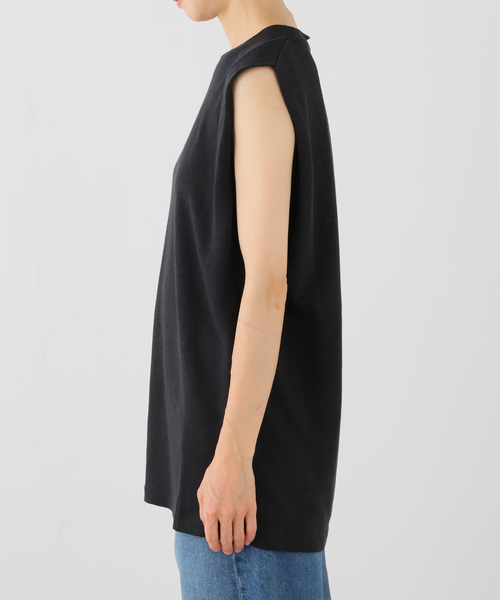 AP STUDIO（エーピーストゥディオ）の「ラグジュアリージャージーノースリーブ（Tシャツ/カットソー・レディース・カーキ/ブラック・FREE）」の20枚目の写真