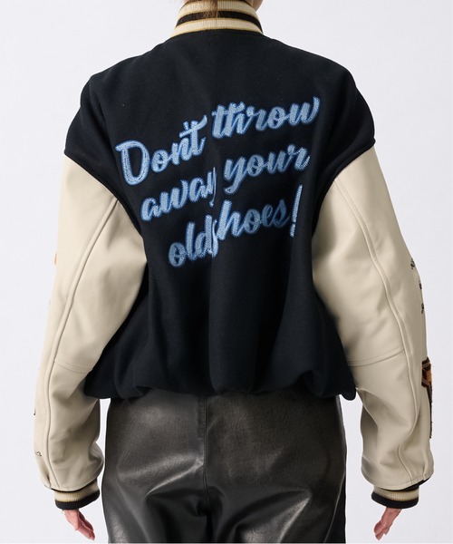 Maison MIHARA YASUHIRO（メゾンミハラヤスヒロ）の「【MIHARAYASUHIRO/ミハラヤスヒロ】ROLL-UP HEM STADIUM JUMPER/ロールアップヘムスタジアムジャンパー（ブルゾン・レディース・ブラック・36）」の6枚目の写真