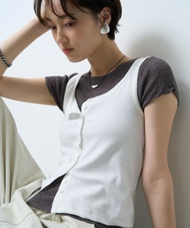 Button Rib Tank Top / ボタンリブタンクトップ