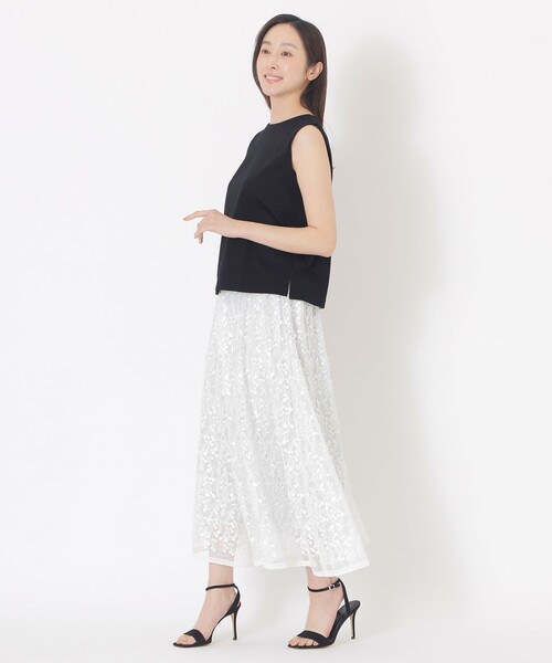 S.ESSENTIALS（エスエッセンシャルズ）の「レーススカート（スカート・レディース・ホワイト・38）」の4枚目の写真