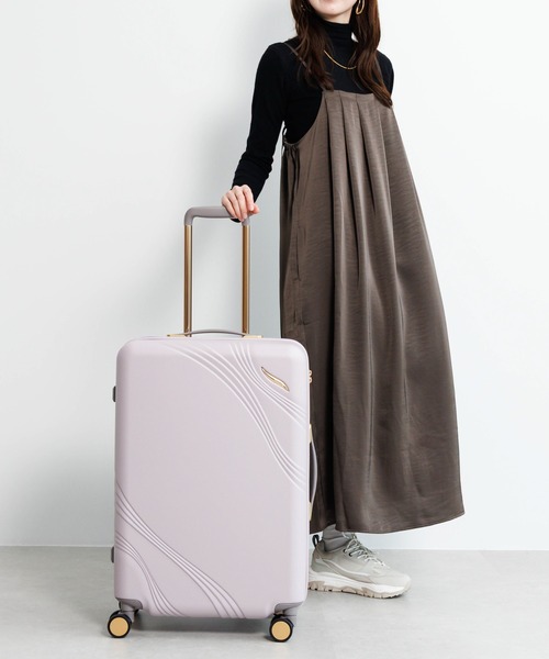 Jewelna Rose（ジュエルナローズ）の「メリエル スーツケース 63L 09372（スーツケース/キャリーバッグ・レディース・ピンク/グレー/オフホワイト・FREE）」の3枚目の写真