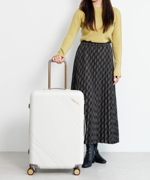 Jewelna Rose（ジュエルナローズ）の「メリエル スーツケース 63L 09372（スーツケース/キャリーバッグ・レディース・ピンク/グレー/オフホワイト・FREE）」の4枚目の写真