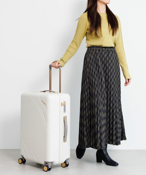 Jewelna Rose（ジュエルナローズ）の「メリエル スーツケース 63L 09372（スーツケース/キャリーバッグ・レディース・ピンク/グレー/オフホワイト・FREE）」の5枚目の写真