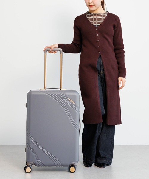 Jewelna Rose（ジュエルナローズ）の「メリエル スーツケース 63L 09372（スーツケース/キャリーバッグ・レディース・ピンク/グレー/オフホワイト・FREE）」の7枚目の写真