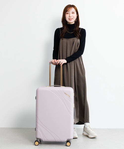 Jewelna Rose（ジュエルナローズ）の「メリエル スーツケース 63L 09372（スーツケース/キャリーバッグ・レディース・ピンク/グレー/オフホワイト・FREE）」の12枚目の写真